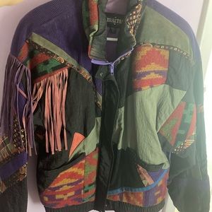 Braetan vintage Fringe oversized jacket size small